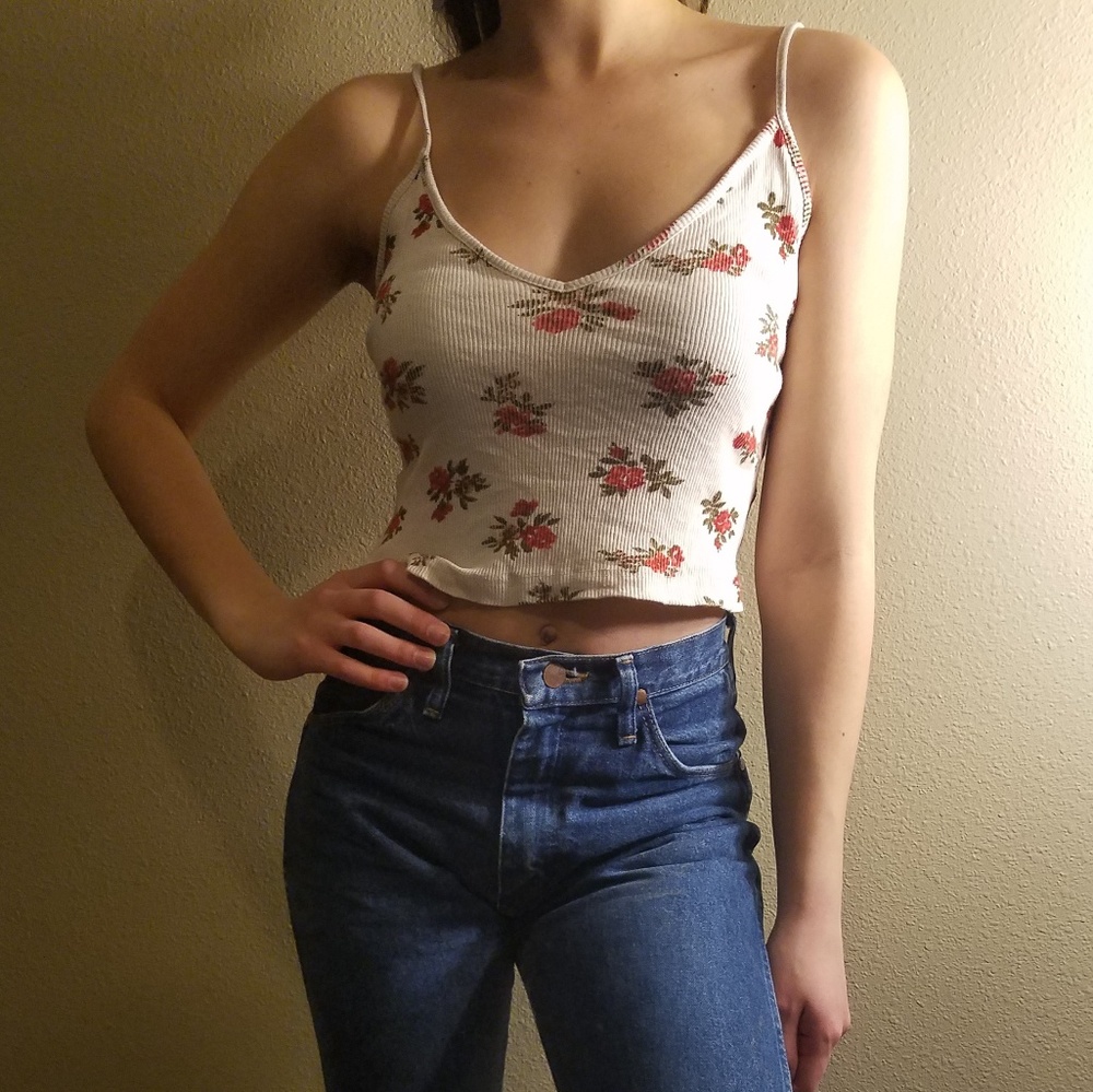 La hearts ribbed tank